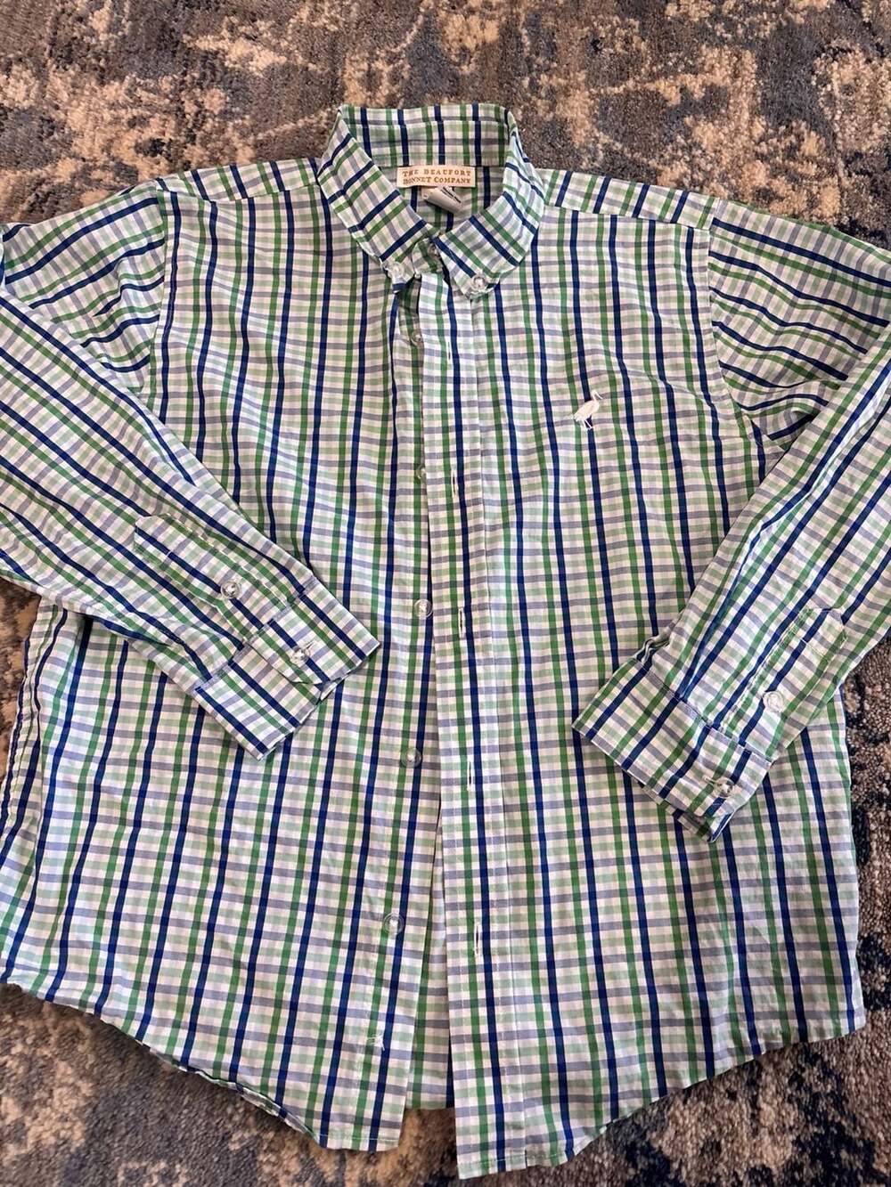 The Beaufort Bonnet Company Plaid Shirt youth Size 10